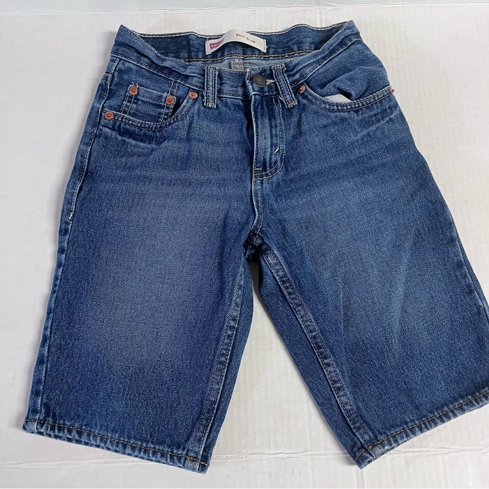 Levi’s Lot of 3 Shorts Denim and Tan Boys 10 Regular - Picture 2 of 11